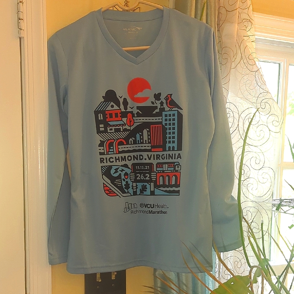 Richmond Virginia 2021 Marathon Graphic Long Sleeve Shirt